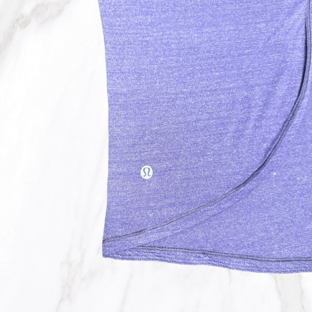 Lululemon‎ Women's Dusty Purple Twist & Reach Mock Neck Open Back Tank, Size 10 - Picture 5 of 7